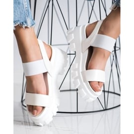 Seastar Białe Sandały Na Platformie Fashion 1