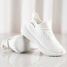 Marquiz Tekstylne Sneakersy białe 1