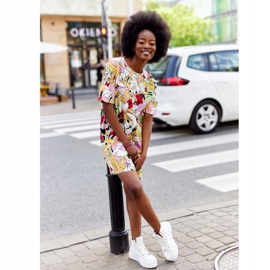 Damskie Wysokie Tenisówki Na Platformie Białe Manhattan 2