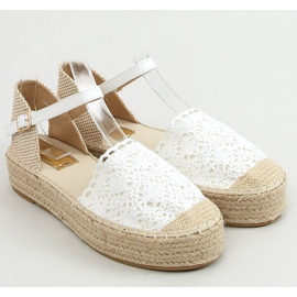 Espadryle koronkowe białe 919-4 White 1