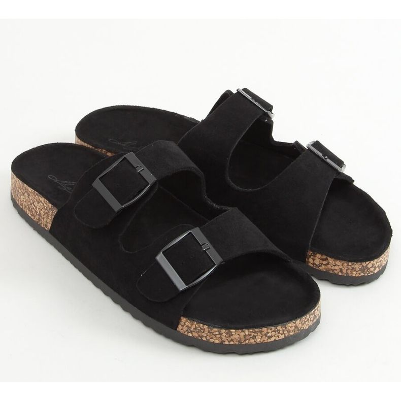 Klapki korkowe czarne MS10005 Black 1