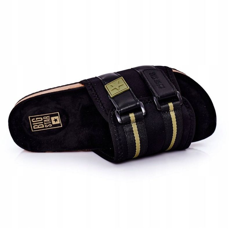 Męskie Profilowane Klapki Big Star HH174058 Czarne 1