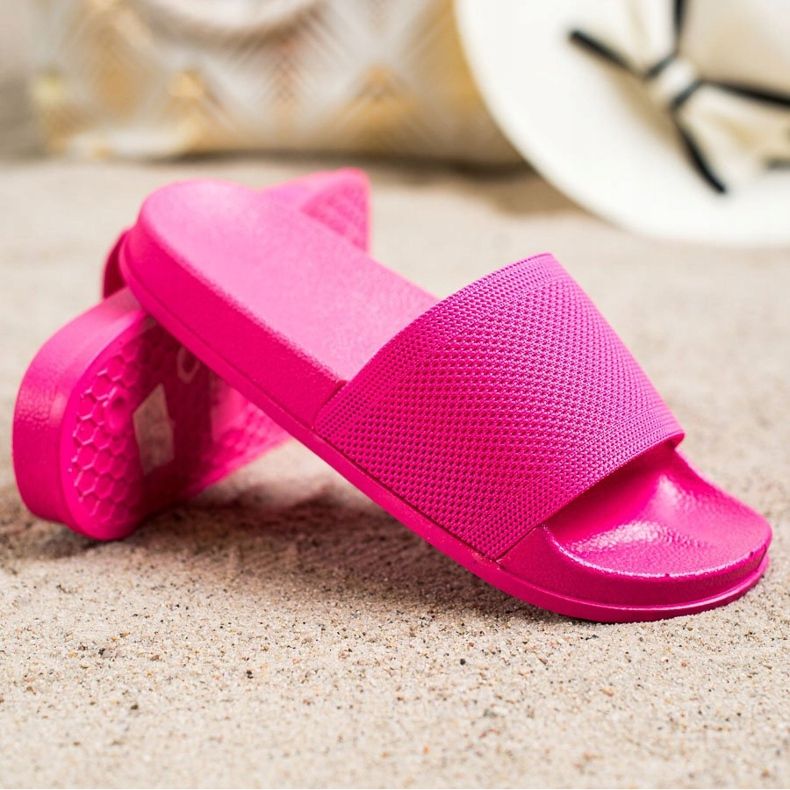 SHELOVET Różowe Klapki 1