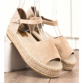 Bestelle Espadryle Open Toe beżowy 2