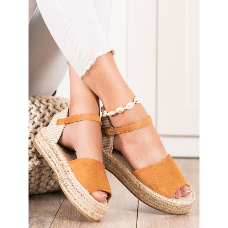 Bestelle Espadryle Open Toe beżowy brązowe 2