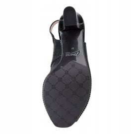 Marco Shoes Sandały bez palców i pięty ze skóry czarnej w paski 6