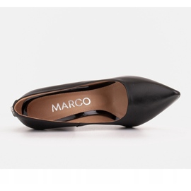 Marco Shoes Wygodne czółenka o delikatnie podwyższonej tęgości czarne 7