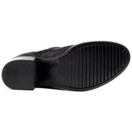 Marco Shoes Botki damskie 1258B Marco z skóry marszczonej czarne 6