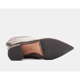 Marco Shoes Eleganckie kozaki damskie 1376K w kolorze metalicznego brązu brązowe 3