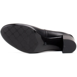 Marco Shoes Czółenka z komfortową wkładką i gumą w cholewce czarne 8