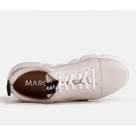 Marco Shoes Beżowe sneakersy z logo Marco na pięcie beżowy 2