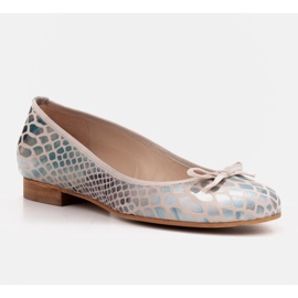 Marco Shoes Baleriny damskie Marco z wysokiej jakości zamszu naturalnego niebieskie 1