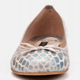 Marco Shoes Baleriny damskie Marco z wysokiej jakości zamszu naturalnego niebieskie 2