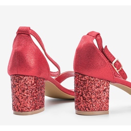 Czerwone sandały na słupku You Know 1