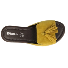 Inblu klapki obuwie damskie  158D149 żółte 2