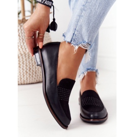 Damskie Mokasyny Sergio Leone PB255 Czarne 2