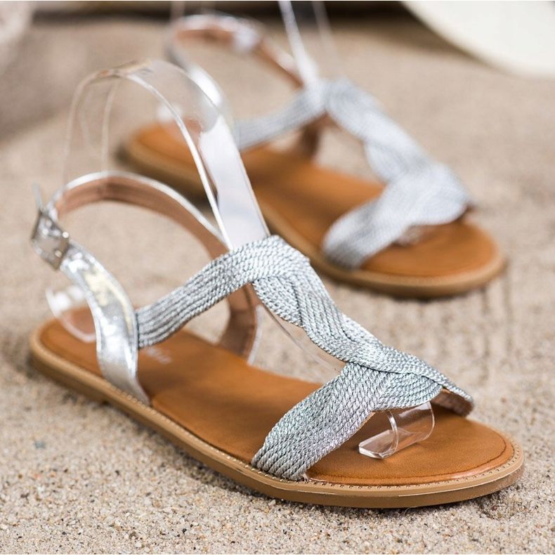 Nio Nio Srebrne Sandały srebrny 1