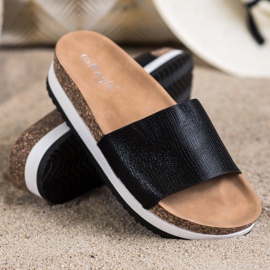 Kayla Klapki Na Platformie czarne 1