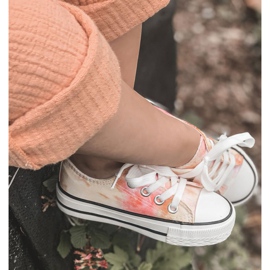 Dziecięce Klasyczne Trampki Z Efektem Tie-Dye Simba 807-3A różowe żółte 4