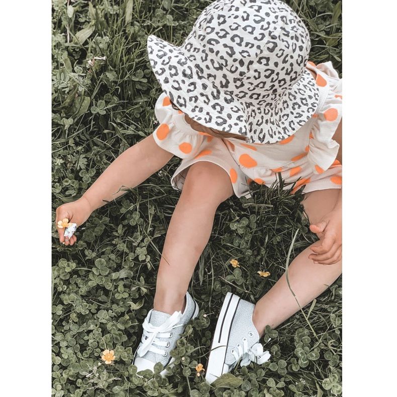 Dziecięce brokatowe trampki srebrne 888-1B srebrny 5