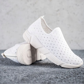 SHELOVET Ażurowe Białe Sneakersy 1