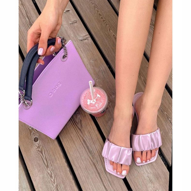 PS1 Damskie Klasyczne Klapki Fioletowe Looking Good 2