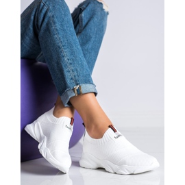 SHELOVET Białe Wsuwane Sneakersy Fashion 2