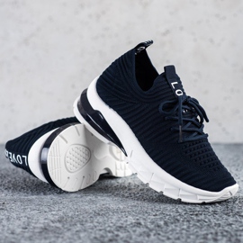 SHELOVET Granatowe Sneakersy Na Platformie 1