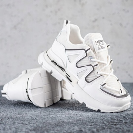 SHELOVET Białe Sneakersy Fashion 1