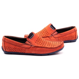 Olivier Buty męskie mokasyny 906 na lato czerwone 4