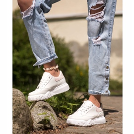 SHELOVET Modne Białe Sneakersy 5