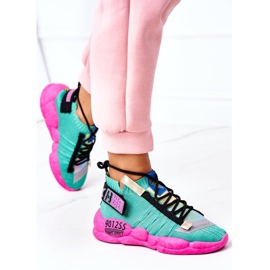 PS1 Damskie Sportowe Buty Sneakersy Zielone Bubble Tea różowe 1