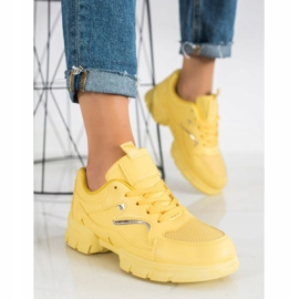 Marquiz Modne Żółte Sneakersy 1