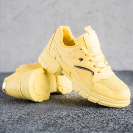 Marquiz Modne Żółte Sneakersy 3