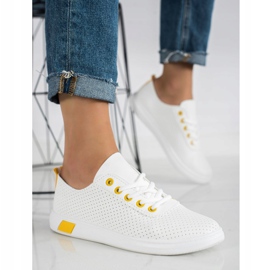 SHELOVET Ażurowe Trampki białe 1