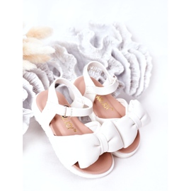 FR1 Dziecięce Sandały Z Kokardą Białe Abbie 2