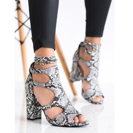 Bestelle Zabudowane Sandały Z Wiązaniem czarne 2