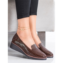 Lordsy Snake Print VINCEZA brązowe 1