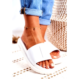 Klapki Damskie Big Star na Platformie Białe FF274812 1