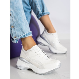 Melisa Wiązane Klasyczne Sneakersy białe 2
