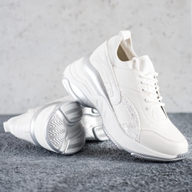 Melisa Wiązane Klasyczne Sneakersy białe 1
