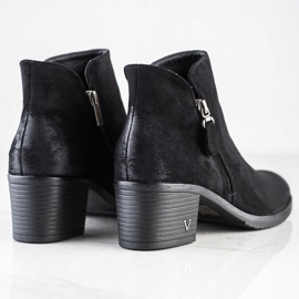 Klasyczne Botki Na Słupku VINCEZA czarne 1