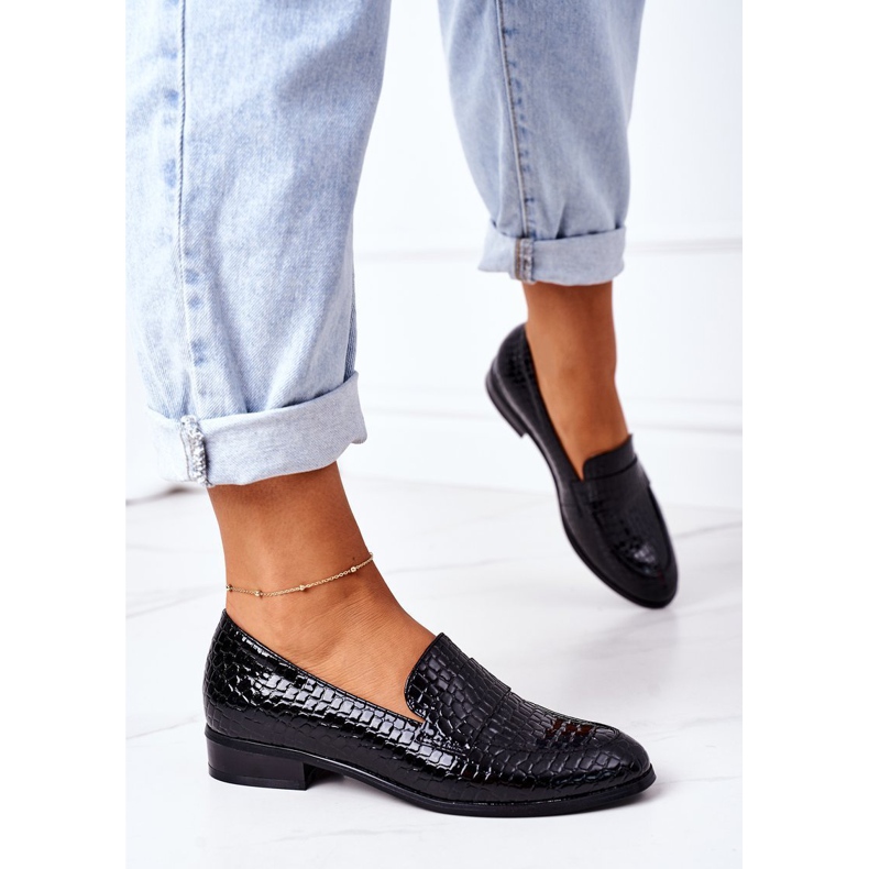 Lakierowane Mokasyny Vinceza 21-10674 Czarne 2