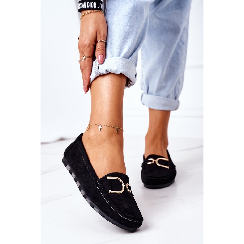 PS1 Damskie Zamszowe Mokasyny Czarne Downtown 2