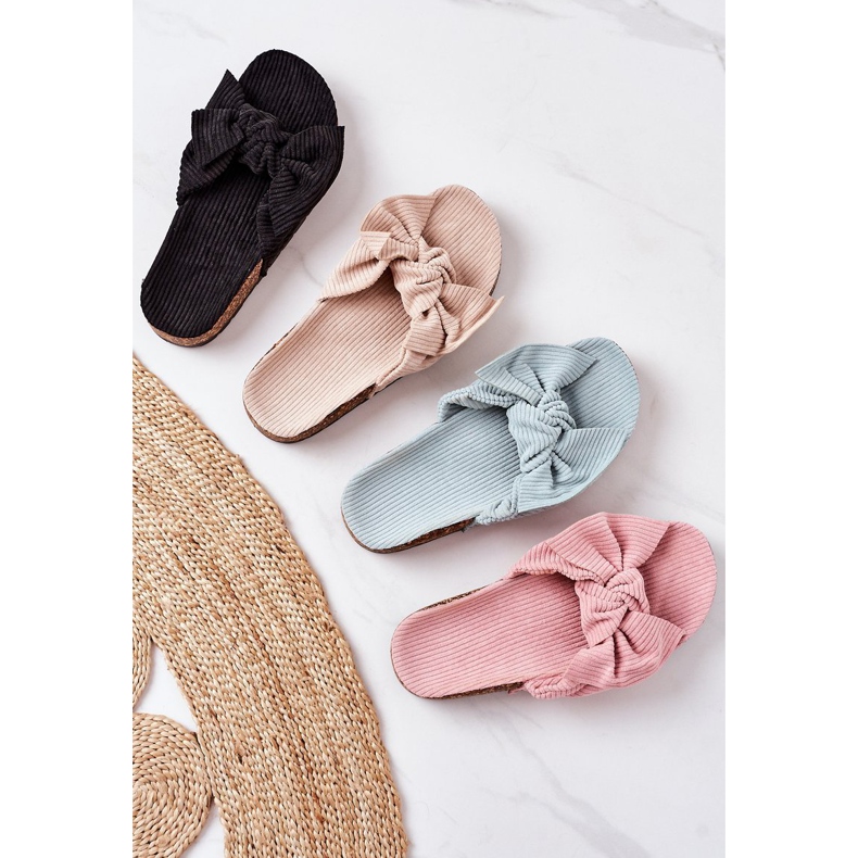 PS1 Sztruksowe Klapki Na Korku Miętowe Summertime zielone 1