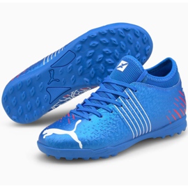 Buty piłkarskie Puma Future Z 4.2 Tt Jr 106509 01 pomarańczowy, niebieski niebieskie 1
