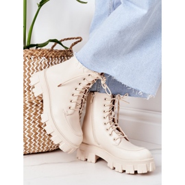 PS1 Ocieplane Botki Workery Beżowe World Is Mine beżowy 2