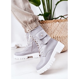 PS1 Ocieplane Workery Z Kieszenią Jasnoszare Awesome 2