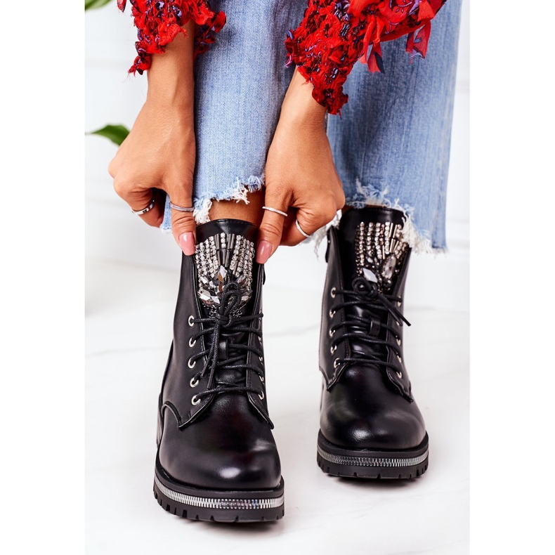 PS1 Ocieplane Workery Z Cyrkoniami Czarne Attention 2