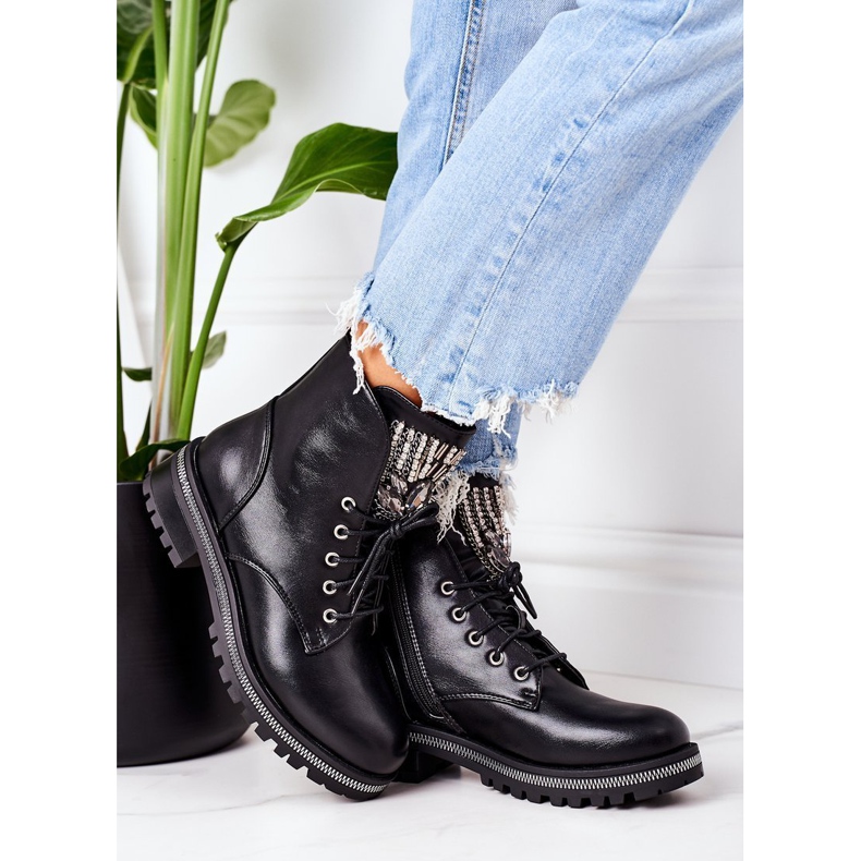 PS1 Ocieplane Workery Z Cyrkoniami Czarne Attention 1